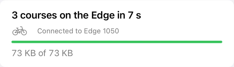 3 courses on the Edge in 7 seconds, connected to Edge 1050